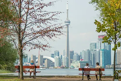 Toronto, Canada’s multicultural city overlooking Lake Ontario.